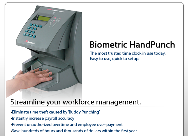 Biometric Employee Time Clock - HandPunch